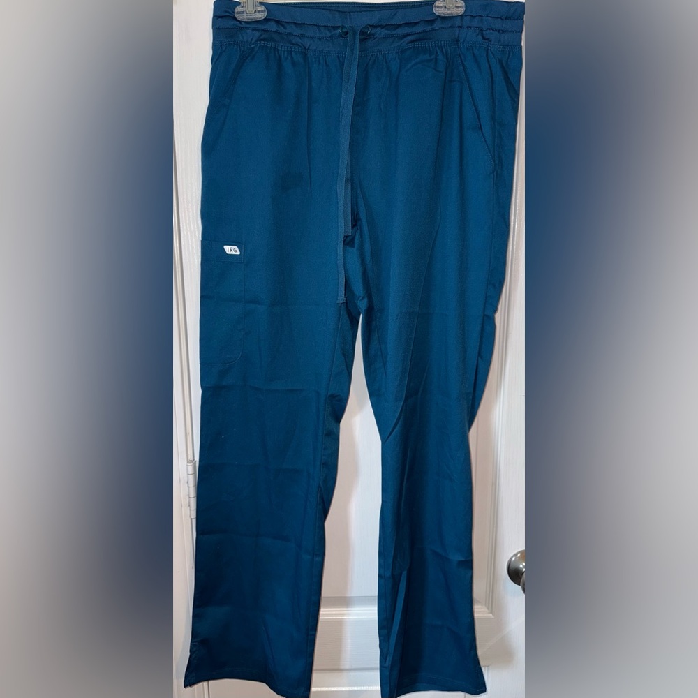 IRG Caribbean Blue Scrub Pants Medical Uniform Size L